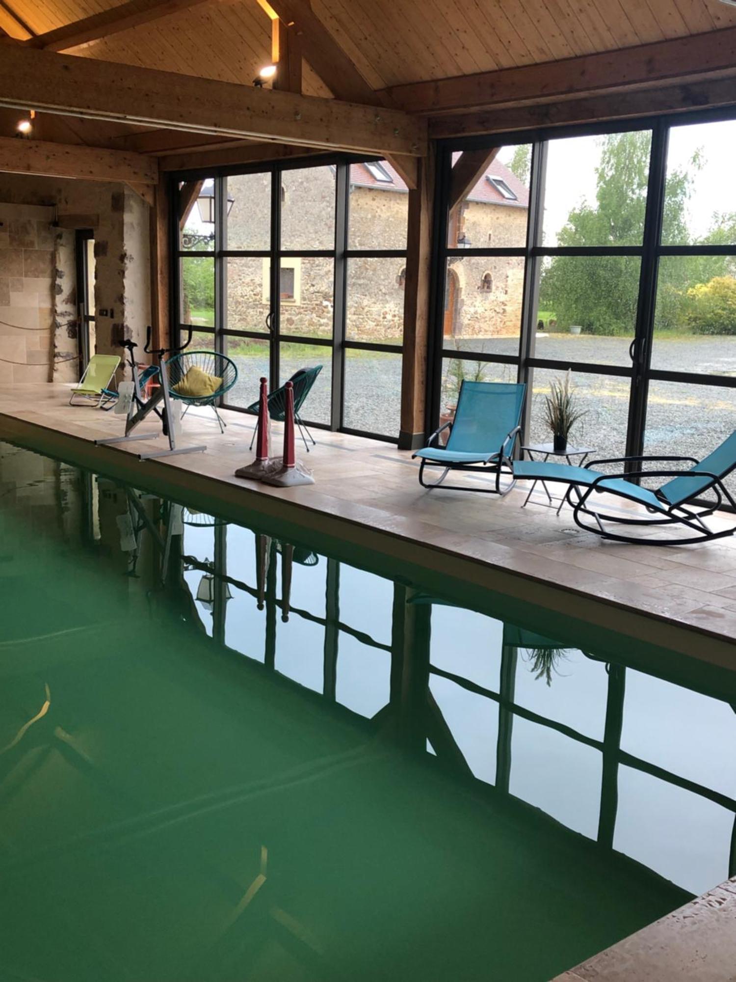 Вилла Maison De Vacances Avec Piscine Interieure - Le Grand Champagne Saint-Victeur Экстерьер фото