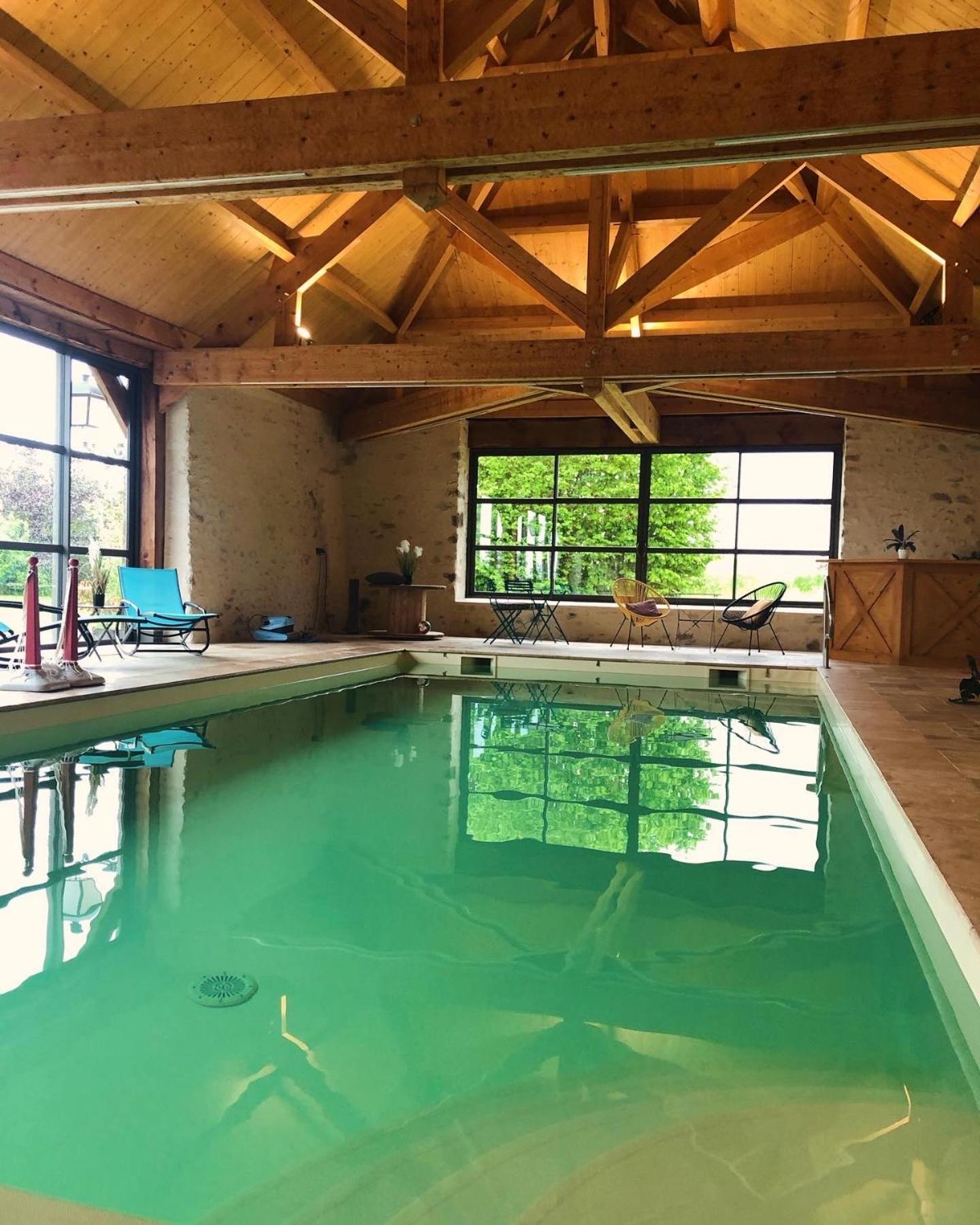 Вилла Maison De Vacances Avec Piscine Interieure - Le Grand Champagne Saint-Victeur Экстерьер фото